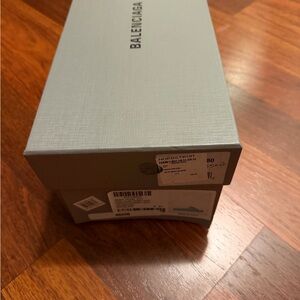Balenciaga Gray Textured Shoe Box with Logo